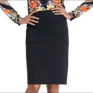 CAbi overlay pencil skirt in black - size 10 NWOT